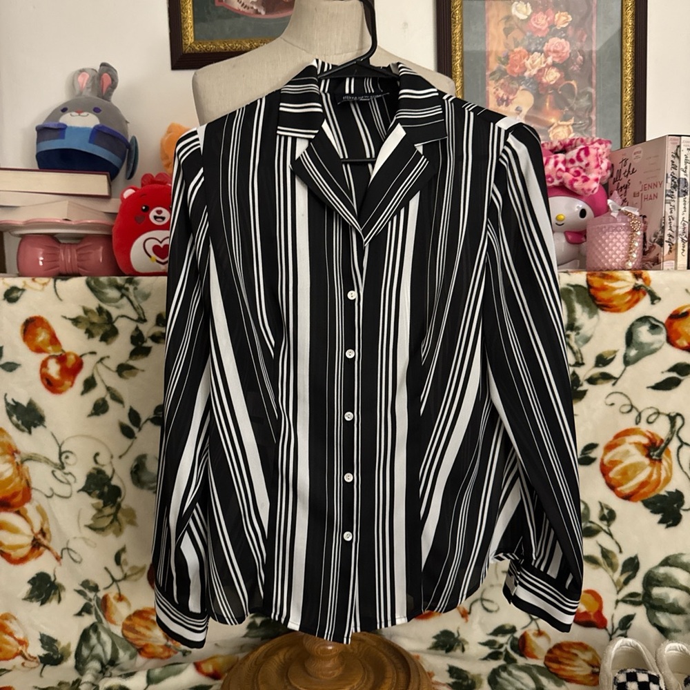 Striped button up